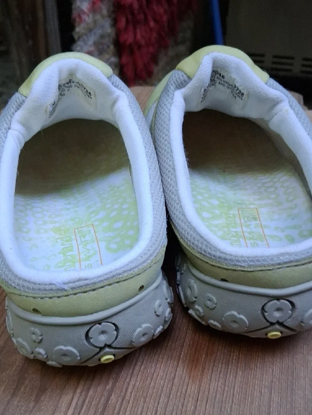 Timberland Light Green and White Slip-On Shoe,sz.6m